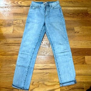 Madewell straight leg light denim jeans